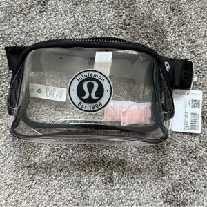 NWT Rare/Discontinued Lululemon Black & Clear Crossbody Festival Stadium Bag
